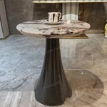 Beige Tufted Leather Sofa Collection with Yellow Velvet Accent Chairs & Stainless Steel Frames